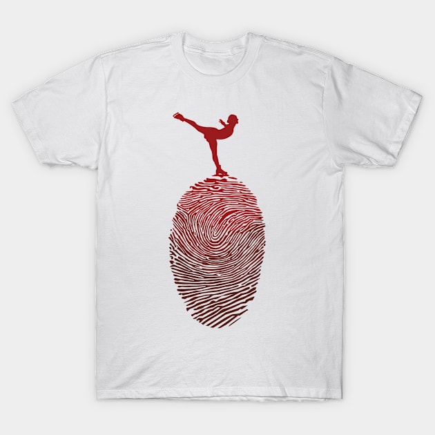 Figure Skating DNA Fingerprint Gift Idea T-Shirt by PlimPlom